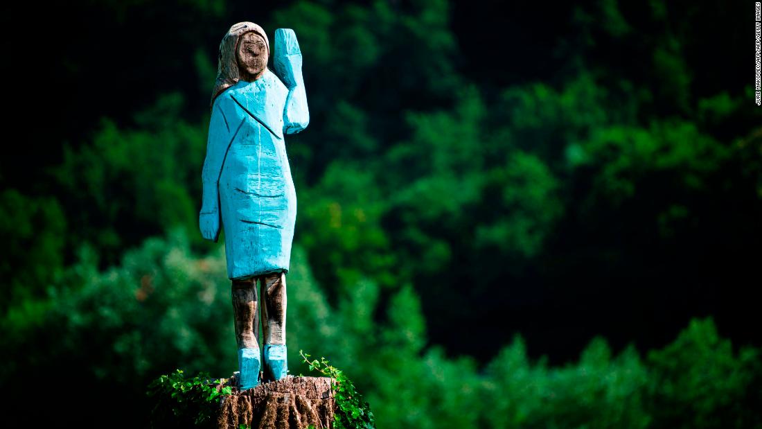 Melania Trump tree statue gets mixed reviews in her Slovenian hometown